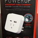 Helix PowerUp Multiport Wall Charger Dual USB-C and USB-A Ports with Outlet
