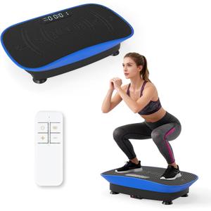 Vibration Plate Exercise Machine, Shake Vibrating Fitness Platform with Remote, 10 Speed, LED Display, Full Body Workout Shaker Machine Board for Lymphatic Drainage, Weight Loss