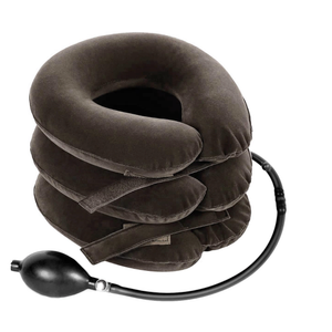 Cervical Neck Traction Device for Instant Neck Pain Relief - Inflatable & Adjustable Neck Stretcher Neck Support Brace, Neck Traction Pillow for Home Use Neck Decompression (Classic Gray)