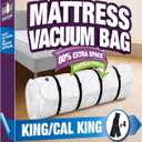 Vacuum Mattress Bag for Memory Foam and Latex with Black Band, Ideal for Convenient Moving, Storage and Transportation (King/California King)