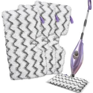 S3501 S3601 Steam Mop Replacement Pads Compatible with Shark Steam Pocket Mops S3501 S3601 S3550 S3801 S3901 S3601D S3801CO S3901D S3455K S2902 SE450, Washable Microfiber Mop Pads Reusable, 3 Pack