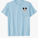Disney Adult Classic Fit Mickey Mouse T-Shirt - Blue Cotton Crew Neck, ODNY-2045 Size L