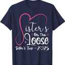 Sisters On The Loose Shirt Sisters Trip 2025 Vacation Lovers T-Shirt (XL, Navy)