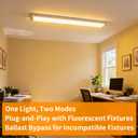 16-Pack Fluorescent Light Bulbs Replacement 4FT, T8 LED Bulbs 4 Foot Type A+B, 24W (65W Equivalent) 3200LM, 3000K Warm White, 48 Inch Tube, F32T8 or F40T12 LED Replacement, Non-Dimmable