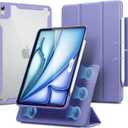 ESR for iPad Air 11 Inch Case M3/M2 (2025/2024), iPad Air 5th/4th Gen Case (2022/2020) 10.9 Inch with Pencil Holder, Removable Magnetic Cover, Vertical Stand, Rebound 360 Series, Purple