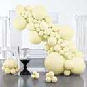 PartyWoo Pastel Yellow Balloons 127 pcs Different Sizes of 36 18 12 10 5 Inch Small Mini Light Pale Yellow Balloon Arch Kit Garland for Baby Shower Easter Birthday Party Decorations Yellow-Q07