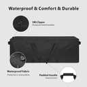 TOPDesign 1-Pack 58 Inch Extra Extra Large Zippered Duffel Bag for Travel Camping Sports Equipment Storage, Waterproof Foldable Luggage Bag with Padded Handles (Black)