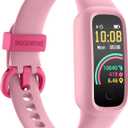 BIGGERFIVE Vigor 2 L Kids Fitness Tracker Watch for Boys Girls Ages 5-15, Activity Tracker, Heart Rate Sleep Monitor, IP68 Waterproof, Pedometer, Calorie Step Counter Watch, Pink