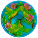 DREAMSOUL 20" Hummingbird Bird Bath Stand, Metal Deep Bird Bath for Outside with Folding Bracket, 2 in 1 Birdbath and Feeder for Garden Lawn Yard