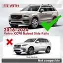 Richeer 330LBS Roof Rack Cross Bars for 2016-2024 Volvo XC90 | Lockable Heavy Duty Aluminum Cross Bar Modified Tie-Down Loops for Cargo Racks Rooftop Luggage Carrier Bicycle