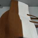 Large Woven Laundry Basket Hamper,60L Cotton Rope Storage Bin for Blankets,Toys and Clothes,Decorative Tall Nursery Hamper for Living Room,Baby Nursery,Bathroom and Bedroom,White and Brown