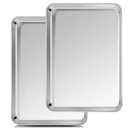 TeamFar Baking Sheet, 20’’×14’’×1’’, Cookie Sheet Half Sheet Baking Pans Stainless Steel, Non Toxic & Healthy, Heavy Duty & Thick Gauge, Mirror Finish & Dishwasher Safe - 2 Piece