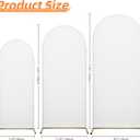 Arch Covers,Arch Backdrop Stand Fitted Cover for Wedding Birthday Party Ceremony Banquet Decoration(7.2FT&6.6FT&6FT,White,Cover Only)