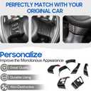 Fit for Toyot@ FJ Cruiser 2007-2021 Center Console Button Cover, ABS Car Center Console Panel Protection Frame Molding Sticker Trim, 7PCS (Carbon Fiber Pattern)
