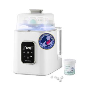 Baby Bottle Washer, Sterilizer & Dryer - All-in-One Pro Cleaning Machine with Fishbone Spray Arm, Self-Cleaning & AUTO Mode, Dual Water Inlet for Bottles, Breast Pump