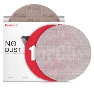 9 Inch Sanding Disc Drywall Sandpaper, Dust Free Sanding Drywall Sander Pads, 15 Pack 120 Grit