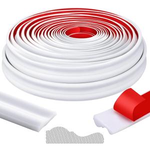 32.8ft x 1.25 Inch Flexible Peel and Stick Molding Trim for Wall, Baseboard, Backsplash, Tile Edge, Chair Rail, Mirror-self Adhesive Moulding Trim for Bathroom Wall Door Floor Window, White