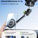 MAGIC JOHN Magnetic Car Phone Holder [Strong Suction&Strong Magnetic] 360 Adjustable Car Phone Mount for Windshield, Ultra-Durable Metal, Suction Cup Car Phone Mount for iPhone Samsung All Smartphone
