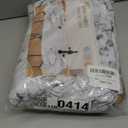 UMINEUX Oval Fitted Vinyl Tablecloth with Elastic Edged & Flannel Backing, Waterproof Wipeable Oval Table Cover - Fits Tables up to 42"X68" (WhiteMarble)