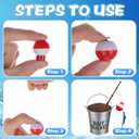 Soulchen 24 Pcs Mini Fishing Birthday Party Decorations Include 12 Fish Cupcake Pole Picks 12 Mini Tackle Bait Bucket 12 Bobber for Gone Fishing Theme Supplies Ocean Party Cake Decor