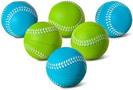 Kids Soft Foam Baseballs, 6 Pack, 2.75" | Safe & Soft Baseballs for T Ball & Toddler Baseball | Official Size Foam Balls for Kids Baseball Batting Practice