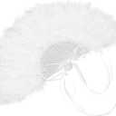 PRETYZOOM 2pcs Wedding Plume Fan for Bridal Handheld Use Elegant Design for Stage Performances and Events Wedding for Women Unique Photo Prop for Memorable Moments