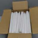 Baquler 100 Pcs 9.7 Inch LED Flameless Taper Candles Bulk Battery Operated Taper Candles Flickering Candlesticks for Wedding Church Holiday Table Decoration (White)