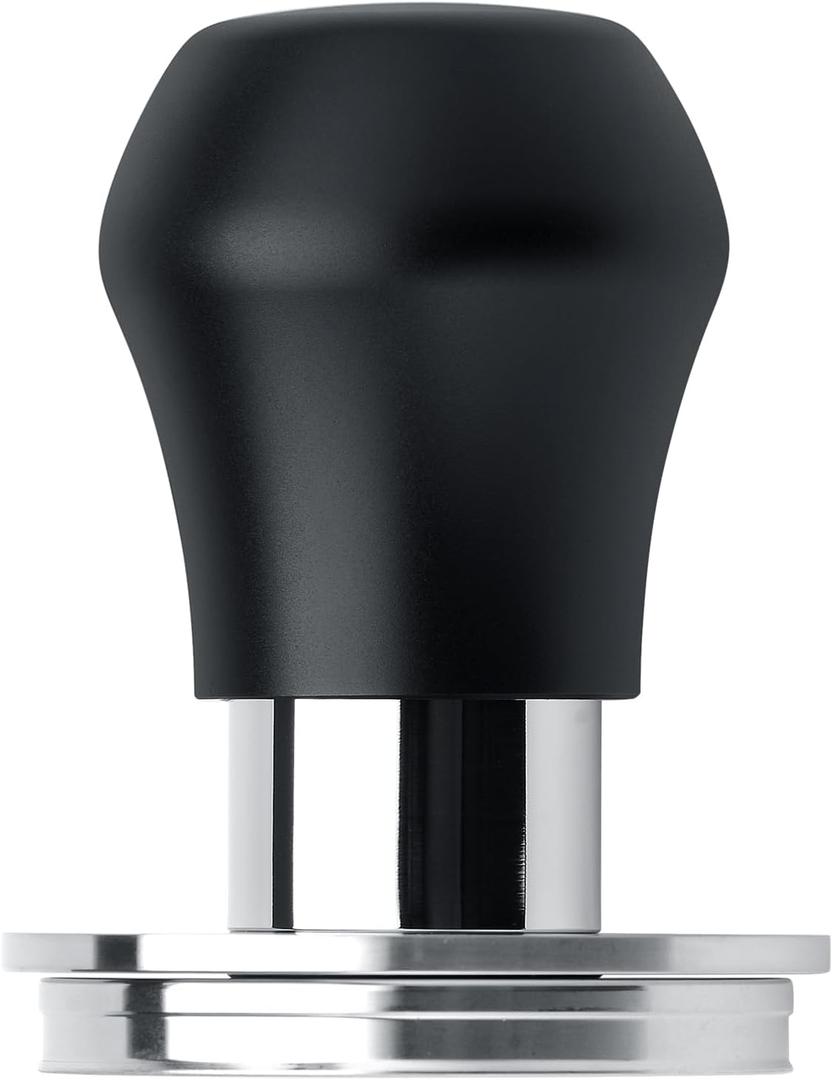 Normcore 53.3mm Espresso Tamper V4.1 Mini, Spring-Loaded Coffee with Click Feedback, Self-Leveling Stainless Steel Flat Baffle, Compatible with Breville Sage 54mm Portafilters, Black