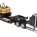 Diecast Masters | 1:87 Scale Kenworth T880s SBFS 40in-Sleeper Tandem Tractor with Lowboy Trailer and Cat 320D L Hydraulic Excavator | Model 84420