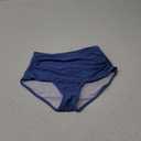 GRAPENT Women's High Waisted Swim Bottom Ruched Bikini Tankini Bottoms Tummy Control Swimsuit Briefs (Medium, Gray Blue)