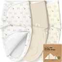 Baby Swaddle Sleep Sacks with Zipper - 3-Pack Swaddles for Newborns 0-3 Months, Infant, Baby Girls, Boys, Soft & Durable Newborn Sleep Sack, Easy Diaper Change Swaddling Blanket (Bumble Bear, OS)
