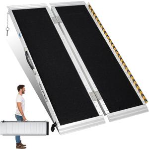 HABUTWAY 4ft Wheelchair Ramps for Home Steps, Portable Wheelchair Ramp Holds up to 800Lbs, Threshold Ramp with Non-Slip Resistant Surface, Ramps for Wheelchairs for Home, Stairs, Steps, Doorways (4FT Using height 4-12")