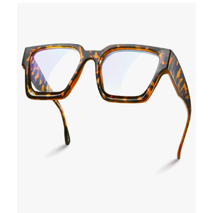 livho Oversized 99% Blue Light Glasses for Woman - Rectangle Fashion Glasses for Computer, Chic Preppy Frame - Anti Eyestrain