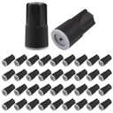 36 PCS Waterproof Wire Connectors Outdoor Electrical Cable Terminal Twist Nuts Cap for Wet Location Installation Lights Irrigation Valves Black