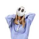 Halloween Party White Shy Guy Mask Girl Halloween Mask Ghost Face Mask Full Face Mask Costume Cosplay Prop Accessories Shy Guy Costume Men's Game Mask Shy Guy