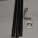 Curtain Rods for Windows 32-90 Inch, 1 Inch Adjustable Black Curtain Rod Set with Brackets, Easy Install