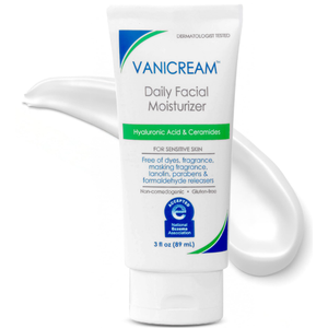 Vanicream Daily Facial Moisturizer With Ceramides and Hyaluronic Acid  Formulated Without Common Irritants for Those with Sensitive Skin, 3 fl oz (Pack of 1)