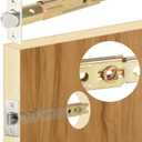 5" Backset Entry Door Latch Fits 19/64" (7.6mm) Square Interface Knobset, Square Corner Faceplate, Non-Handed, Satin Nickel