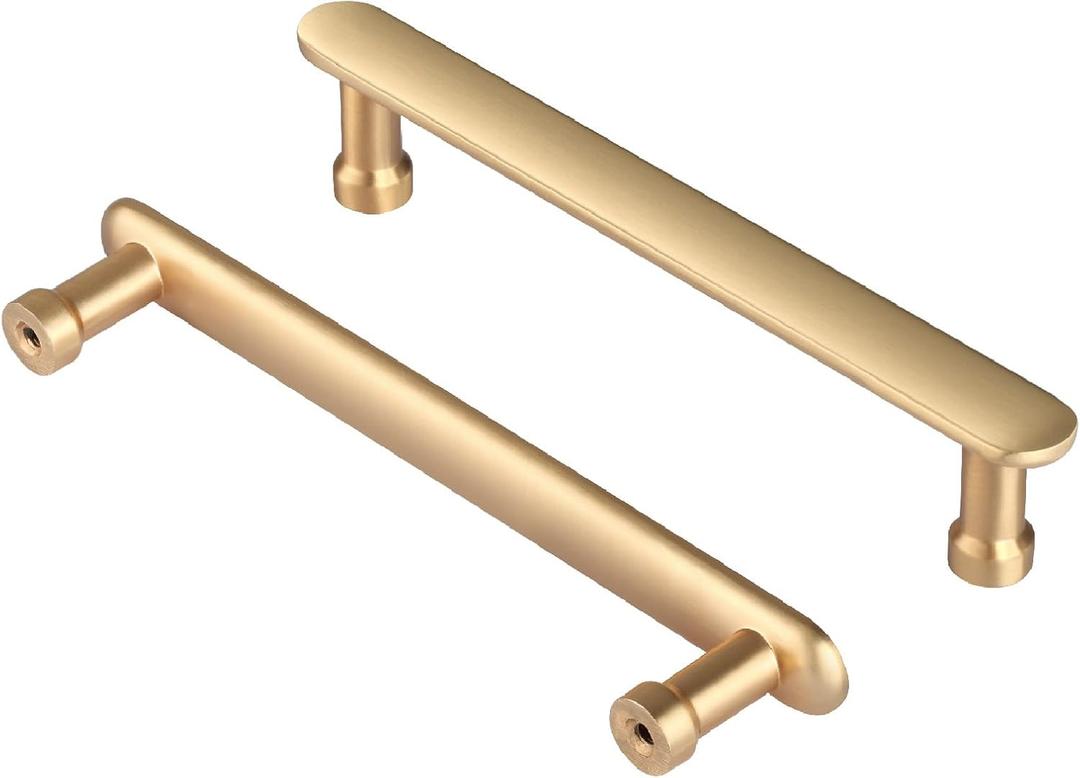 10 Pieces Gold Cabinet Handles - 121mm Length (96mm Hole Spacing) Door Handle for Dresser Drawer,Kitchen Door Handles and Cupboard Handles
