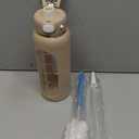 SIEROZUR 32 Glass Water Bottle with Straw and Handle Motivational Water Bottles with Silicone Sleeve and Time Marker Leakproof Borosilicate Water Bottle for Gym Home Office (Amber)