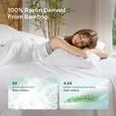 Bedsure Pillow Cases Standard Size, Cooling Pillow Cases, Rayon Derived from Bamboo White Pillowcases Standard Set of 2, PureWoven Silky Soft Bedding Pillow Covers with Envelope Closure, 20x26 Inches