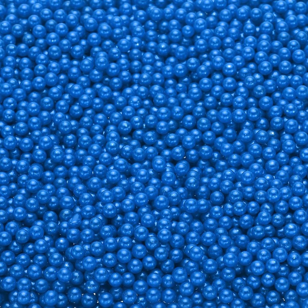 uxcell 5000Pcs Faux Pearl for Vase Filler, 4mm No Hole ABS Round Pearls for Crafting, Jewelry Making, Vase Filler, Cosmetic Boxes, DIY Parts, Table Scatter, Home Decoration, Deep Blue