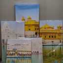 Artbrush Tower Golden Temple Wall Art Sikh Religious Wall Decor Canvas Print Amritsar Sikhism Painting Sikh Temple Picture Framed Poster Home Living Room Decoration(60''Wx32''H) (60Lx 32W-01)