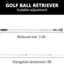 6Ft/9Ft Golf Ball Retriever for Water Telescopic, Ball Retriever Tool Golf Ball Grabber, Golf Accessories Gifts for Men Women