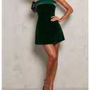 SOLY HUX Women's Elegant Strapless Velvet Dress High Waisted Flared A Line Wedding Guest Mini Tube Dress Solid Dark Green Medium (Green, M)
