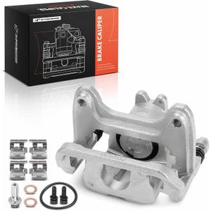 A-Premium Disc Brake Caliper Assembly with Bracket Compatible with Chevrolet, GMC Vehicles - Silverado 1500 LTD, Colorado, Sierra 1500, Canyon, Hummer EV Pickup - Rear Right Passenger Side