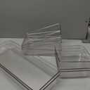 Criusia Drawer Organizer Set, Acrylic Non Slip Non Cracking Kitchen Drawer Storage Tray Large Size Divider, Multifunctional Storage for Cosmetics, Bathroom, Tools, Kitchen and Office (8 PACK)