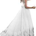 PLwedding Lace Flower Girls Dresses Kids First Communion Dress Princess Wedding Pageant Ball Gown (10-11)