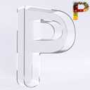 Ledido 10 Acrylic Letter Charcuterie Board Box, Reusable Fillable Serving Tray for Candy Cake Fruit Snack, Easy-Clean Acrylic Charcuterie Tray for Birthday Anniversary Party Decorations, Letter P