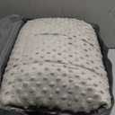 Sivio Weighted Blankets for Adults, Soft Minky Heavy Blanket for Calm Sleeping, Brethable Cooling Weighted Throw Blanket for Men and Women, Grey, 60 x 80in, 15lbs